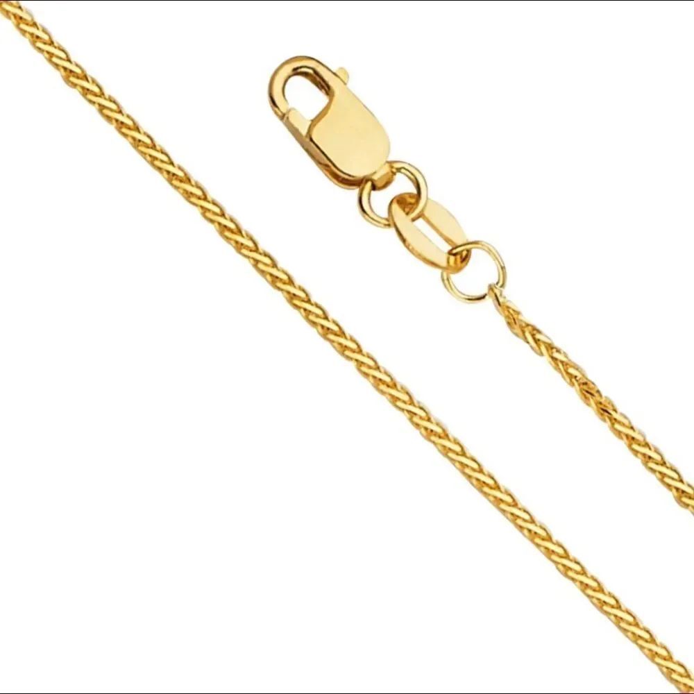 14k solid gold wheat chain Necklace | perfect gift | 14K Whe…